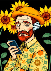 Van Gogh With Mobile Phone