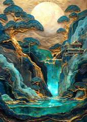 Golden Japanese Landscape