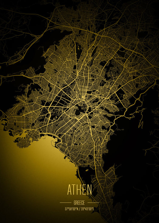 Athen Lights City Map