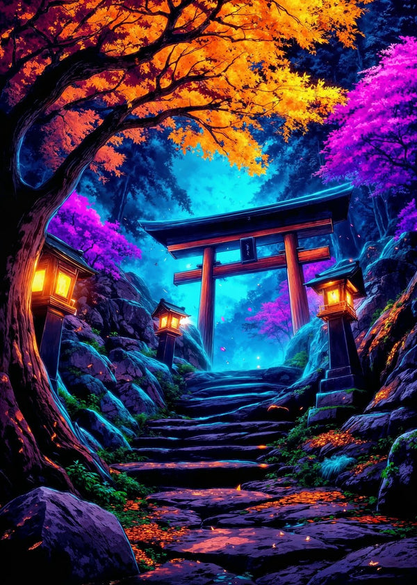 Torii Gate of the Neon Forest