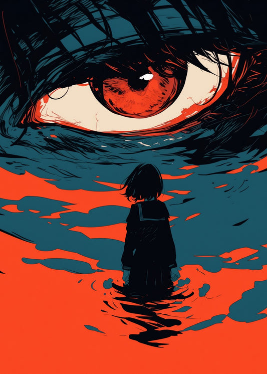 Anime Girl Under Giant Eye