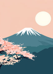 Japanese sakura landscape