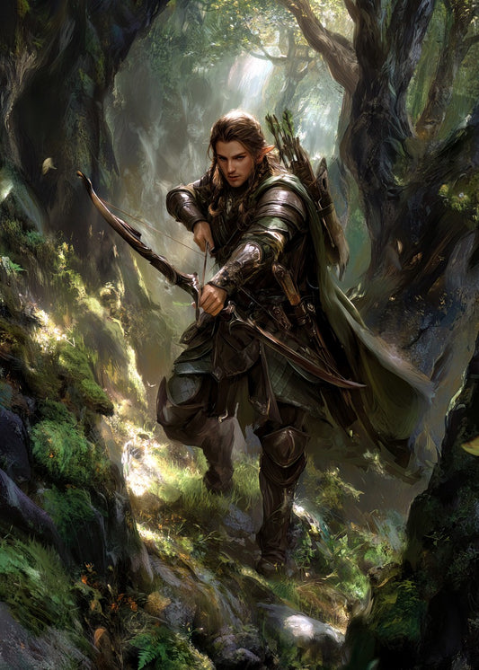 Elvish Ranger With Bow Drawn