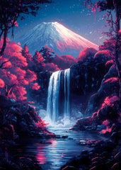 Neon Japanese Cherry Blossom
