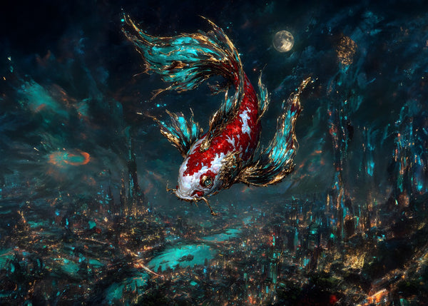 Celestial Koi Fish Voyage