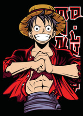 Luffy’s Energetic Pose, One Piece