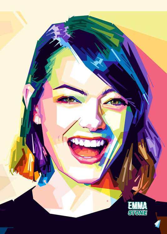 Emma Stone WPAP Popart