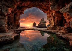Ocean Cave With Calm Waters