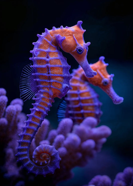 Neon Seahorse Duo