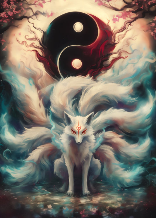 Yin and Yang Kitsune Fox