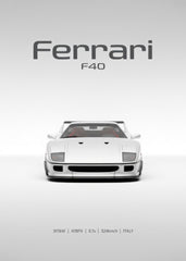 FERRARI F40 white car