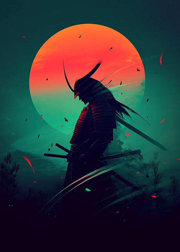 Japanese Samurai Neon Fantasy