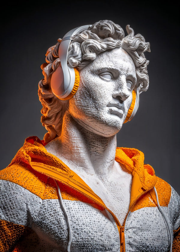 Statue in Headphones