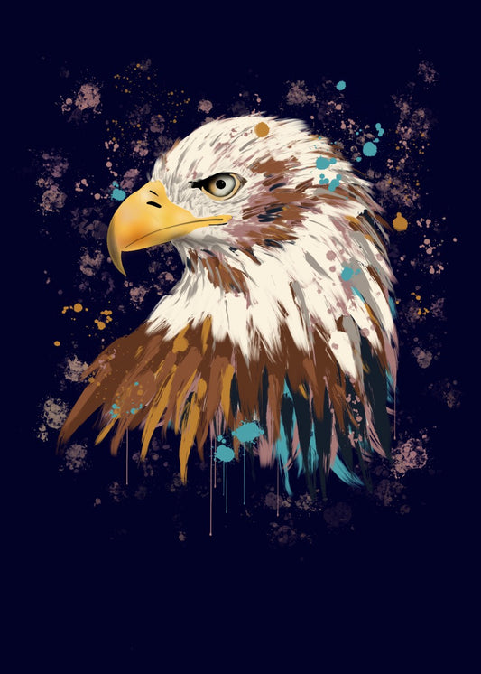 Colorful eagle portrait
