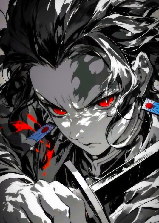 Monochrome Rage Tanjiro