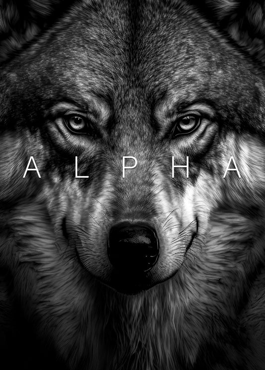 Alpha wolf face