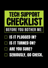 Tech Support Humor Checklist 