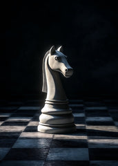 A White Knight on a Chessboard