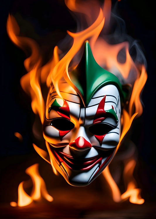 Burning Clown Mask