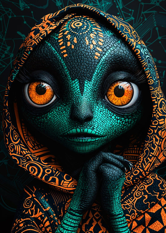 Fantasy Alien in Tribal Robe