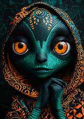 Fantasy Alien in Tribal Robe