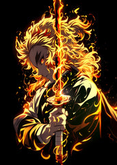 Kyōjurō Rengoku fire form, Demon Slayer Kimetsu no Yaiba
