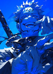Yuji Itadori Aura Blue, Jujutsu Kaisen