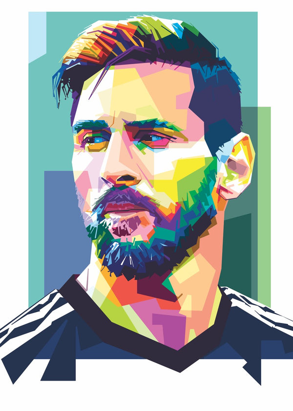The Goat Lionel Messi WPAP Popart
