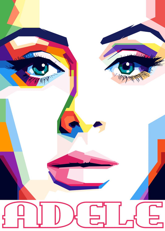 Adele Face, WPAP Popart Style