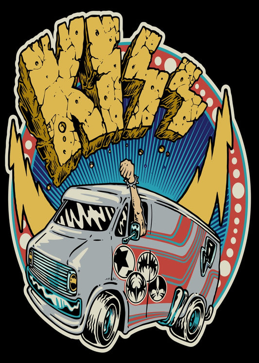 KISS Band Van Illustration
