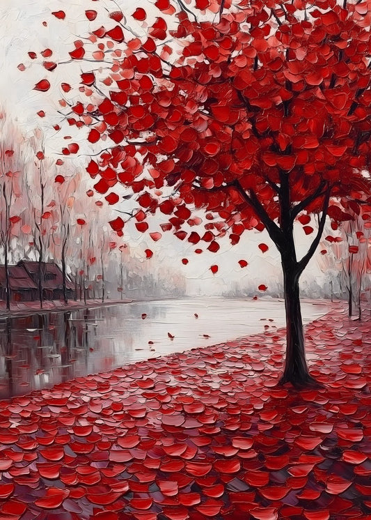 Fall's Crimson Embrace