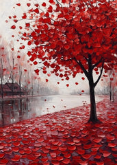 Fall's Crimson Embrace