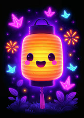 Neon Kawaii Lantern