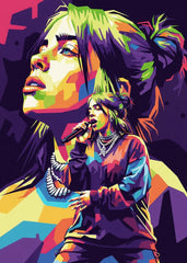 Billie Eilish pop art portrait