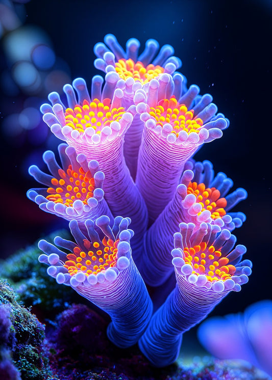 Neon Polyps of the Abyss