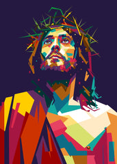 Crowned Abstract Figure Jesus