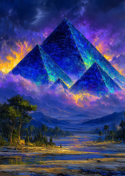 Enchanted Pyramids at Dusk