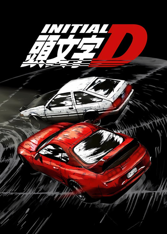 Initial D AE86 vs RX-7
