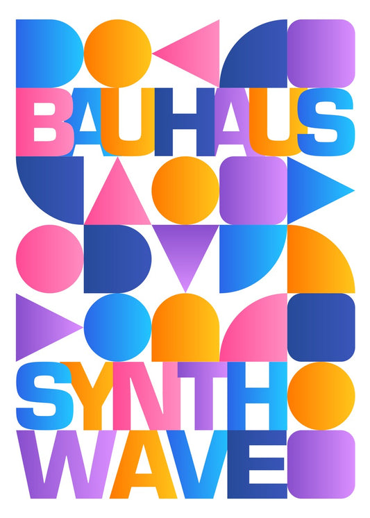 Synthwave Bauhaus Rainbow