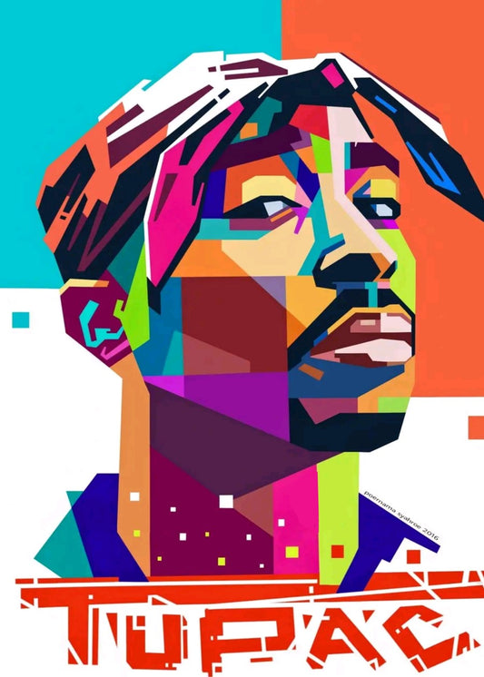 Tupac Shakur pop art portrait