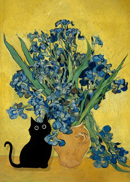 Irises black cat