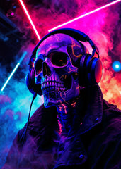 Synthwave Skull DJ