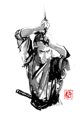 Japanese samurai En garde