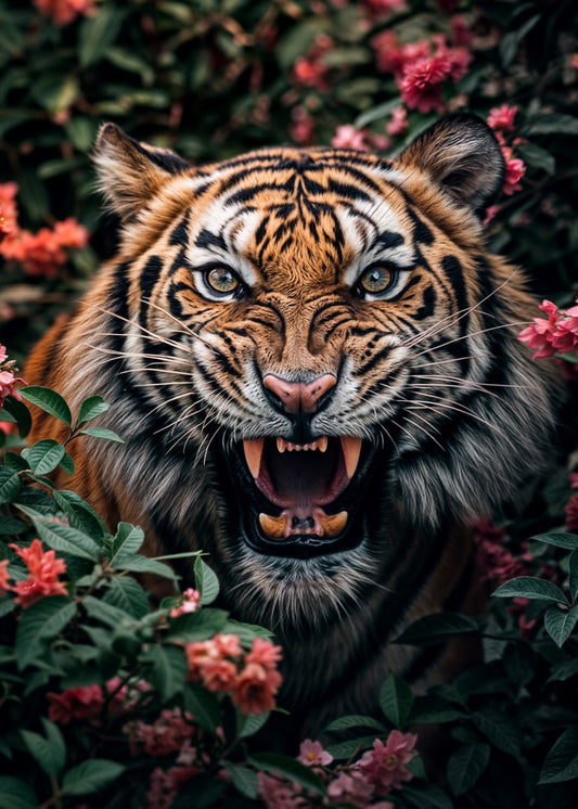 Floral Tiger Wild Close Up