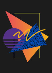 Synthwave 80s Memphis Pattern