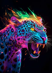 Leopard in Fiery Roar