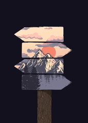 Snow Mountain Road Sign