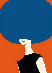 Minimalist Blue Hair Girl