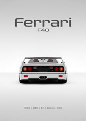 FERRARI F40 white car