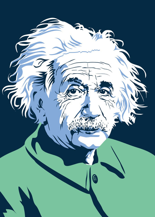Minimalist Einstein Green Art